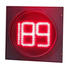 Табло обратного отсчета времени ТООВ ТВ4-300КЛ (тонкое) светофора дорожного светодиодного